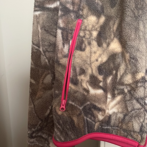 Camouflage with pink trim zip up sweatshirt - Picture 7 of 7